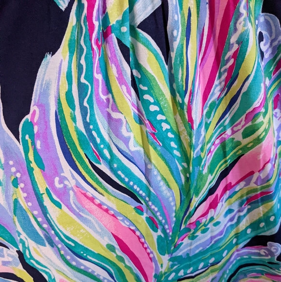 Lilly Pulitzer Parigi Maxi Dress Women Small Blue Pink Floral Paisley 3/4 Sleeve - Picture 7 of 8